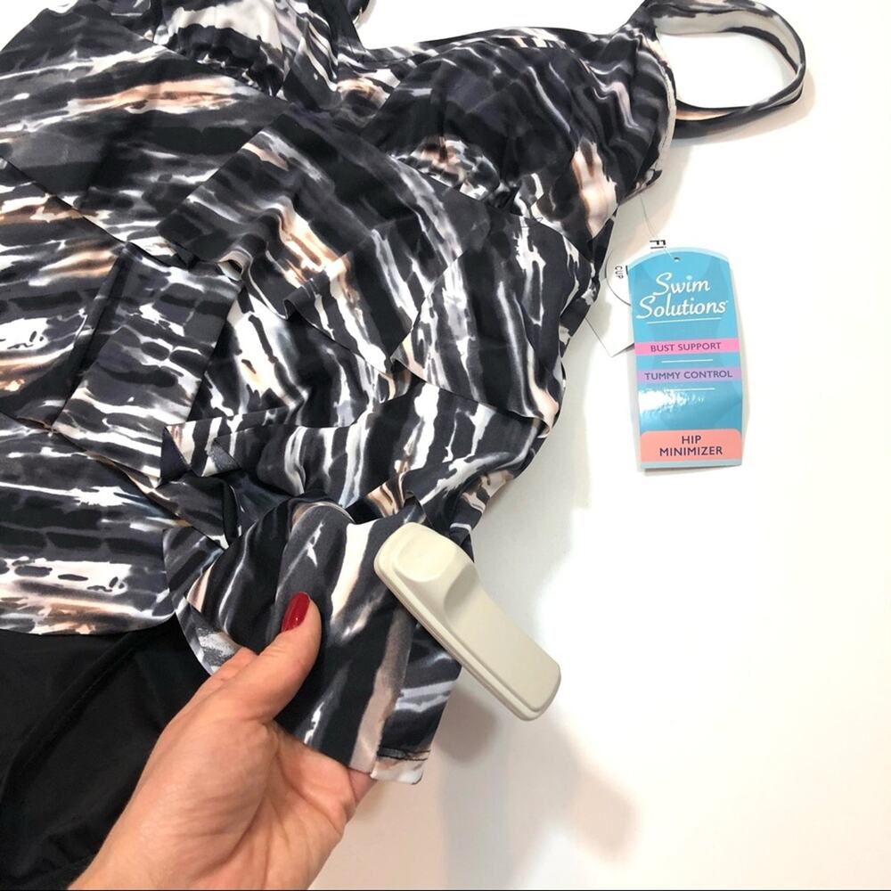 Swim Solution Triple Tiered one piece swimsuit - Picture 8 of 8
